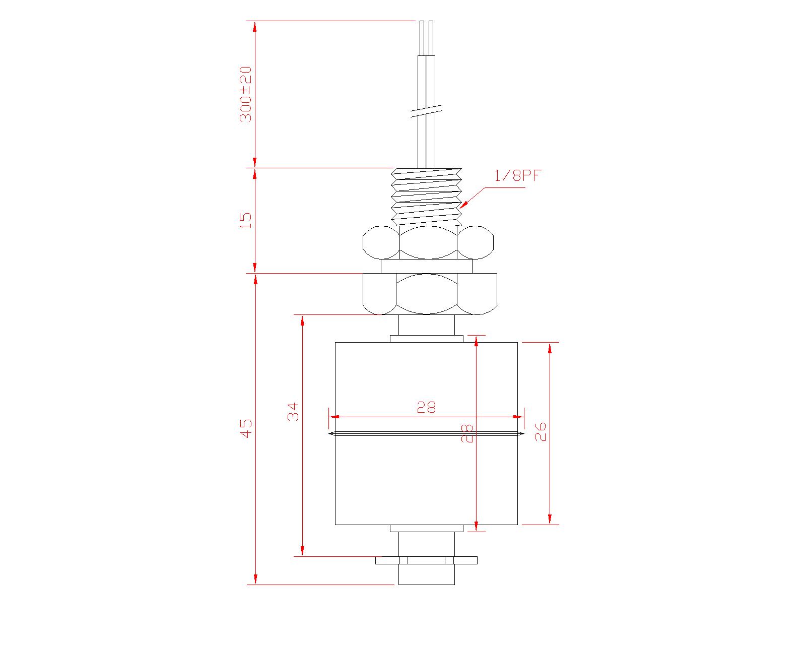 SUS 304 stainless steel Float level switch LS-S1A3 with vertical ...