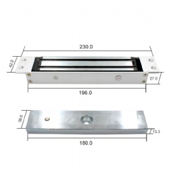 Врезной магнитный замок EL280M подходит для стеклянной двери, металлической двери, раздвижной двери
