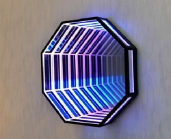 LED Infinity MIrror Lamp JS-B005 RGB colorful with Alum.-alloyed frame for Atmosphere LED lamp