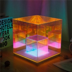 LED Infinity Lamp Rubiks Cube Box  Lamp(large) JS-A017 RGB colorful Rubiks Cube Box  Lamp(large)